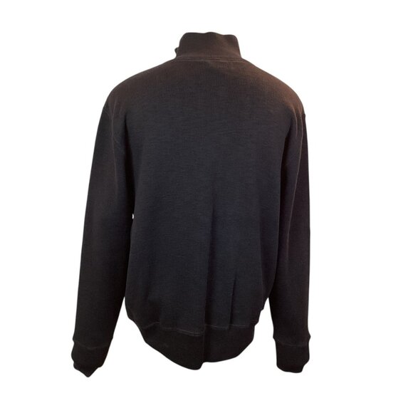 Polo Ralph Lauren Mens Medium Half-Zip Pullover Sweatshirt Black - Picture 4 of 9